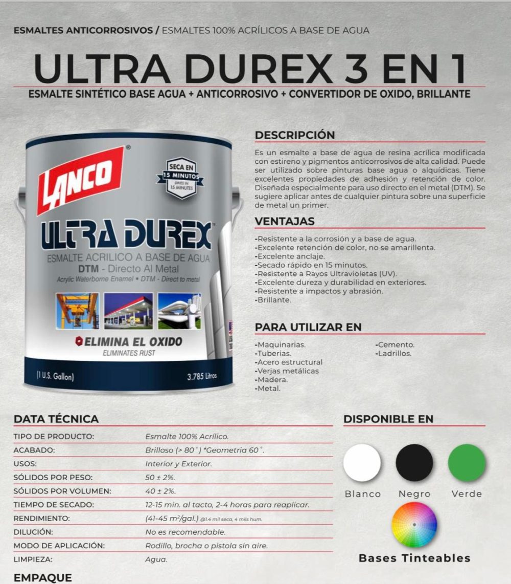 Lanco Lanco Esmalte 3x1 Ultra Durex (Disponible en Múltiples Colores ...