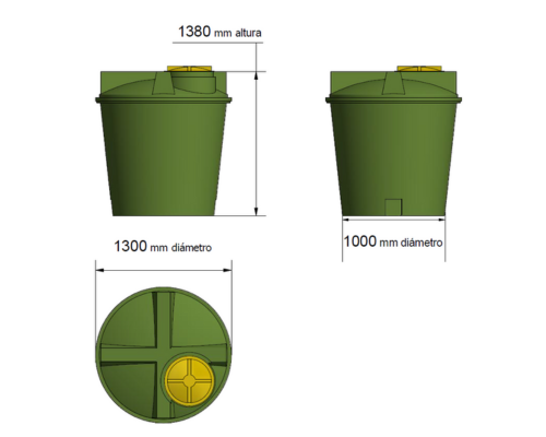 ESTANQUE VERTICAL ESTANDAR 1300 LTS